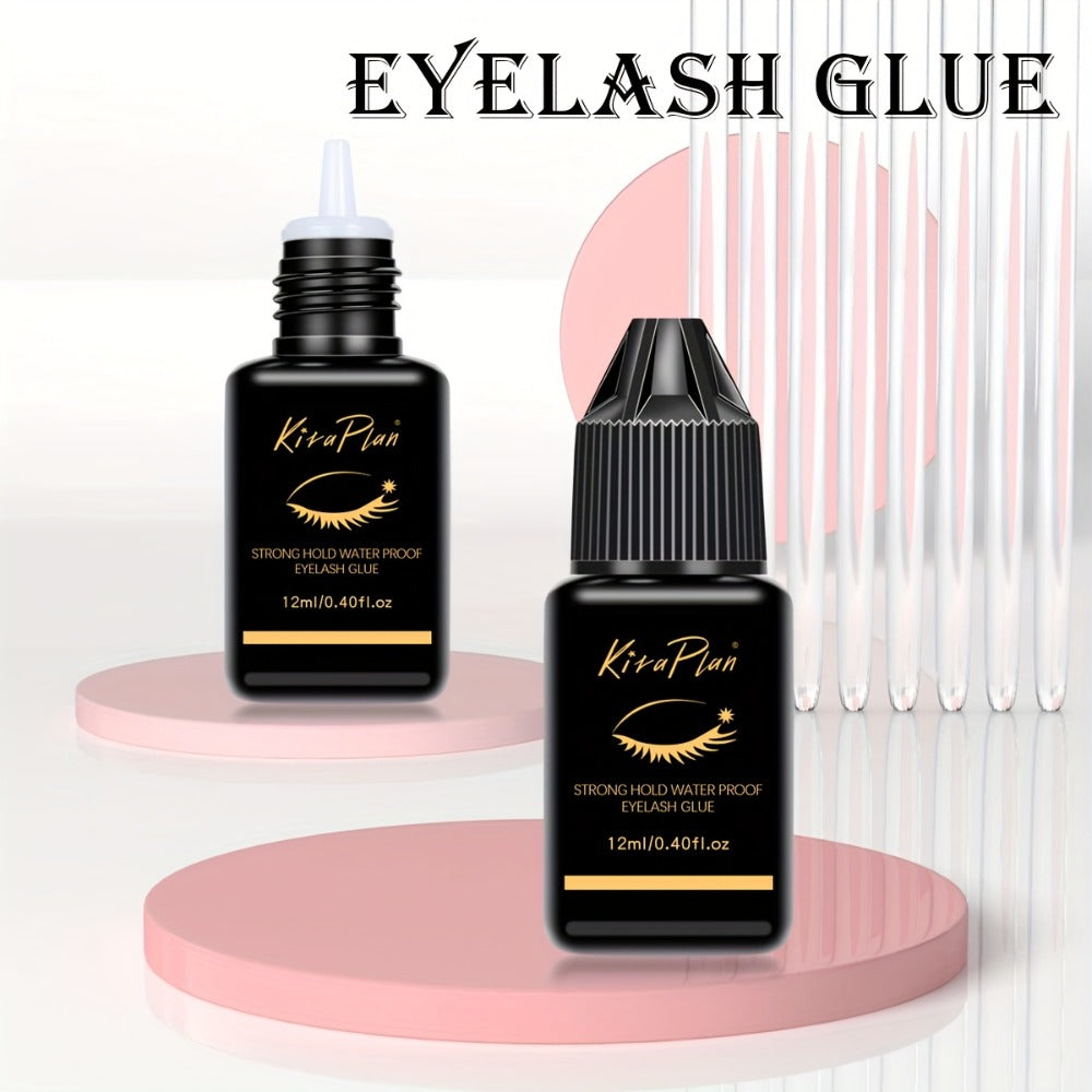 Odorless Lash Extension Glue Quick Dry Black Adhesive for DIY Individual & Cluster Lash Extensions – Self-Grafting Beginner-Friendly Eyelash Bond, Multiple Sizes Available