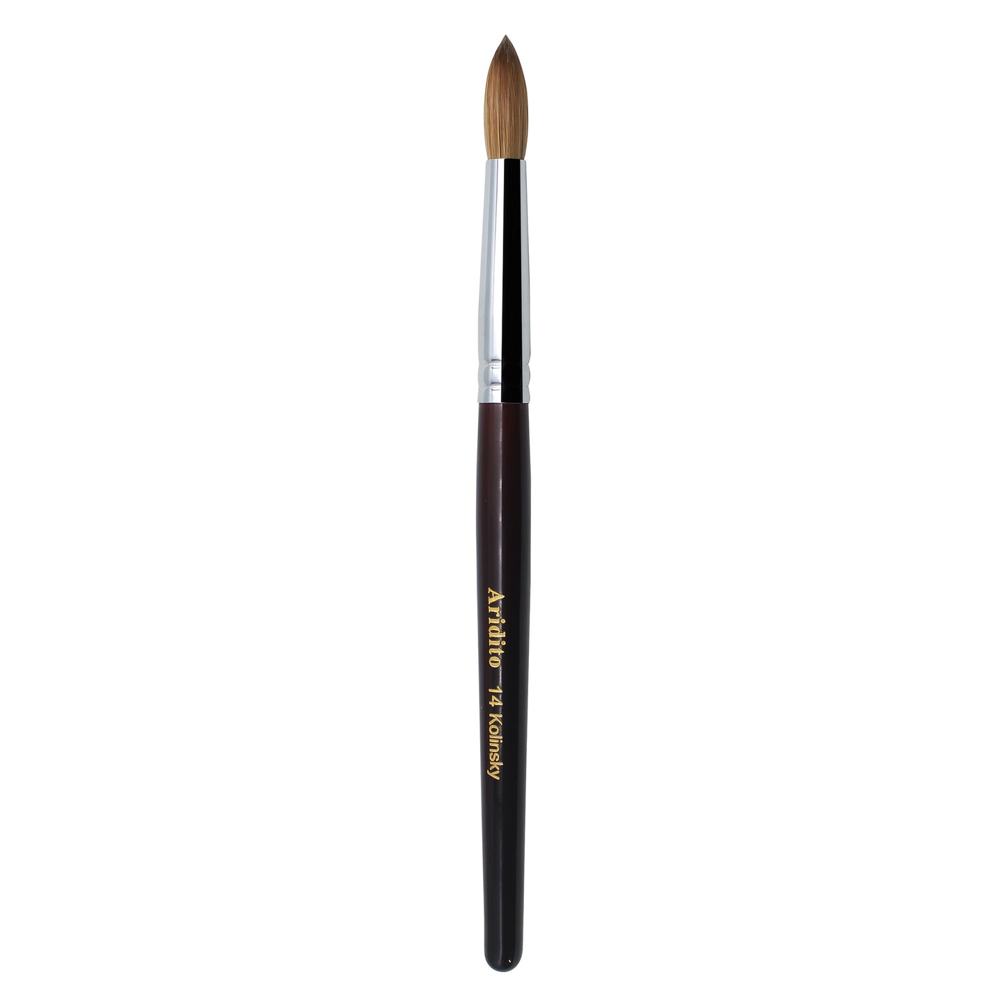 Kolinsky Acrylic Nail Brush Round Head Red Wine Wooden Handle – Professional Brush for Acrylic Extension Nail Art Sculpting & Manicure, Sizes #8 #10 #12 #14 #16 #18, Salon & Home Use