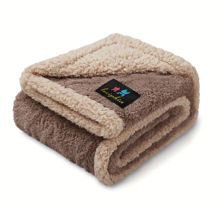 Liquid-Proof Dog Blanket for Sofa & Bed – Reversible Sherpa Fleece Pet Throw Cover for Small Medium Large Dogs & Cats, 6 Sizes, 4 Colors