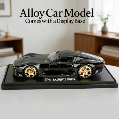 Mercedes-Benz GT Supercar Diecast Model with Gull-Wing Doors | Zinc Alloy High-Detail Static Collectible | Desktop Display Gift for Car Lovers Men Adults