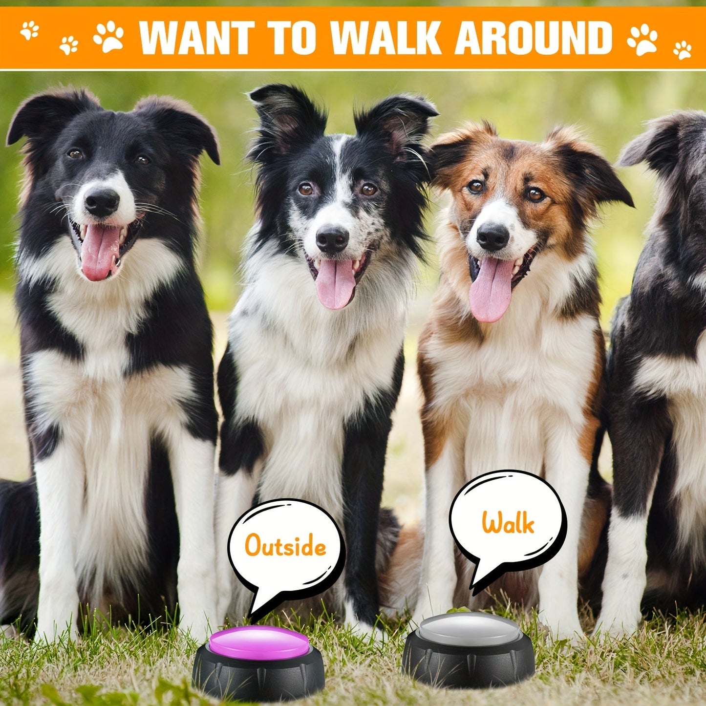 Dog Communication Buttons 12 Pack Recordable Talking Button Set 30 Second Voice Recording Pet Training Speaking Buttons 12 Colors Gift for Dogs Home Office