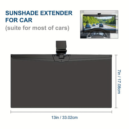 Car Visor Extender Polarized UV400 Anti-Glare | Clip-On Adjustable Sun Visor Extension, Blocks Blinding Sun & Headlight Glare, Universal Fit for Safe Comfortable Driving