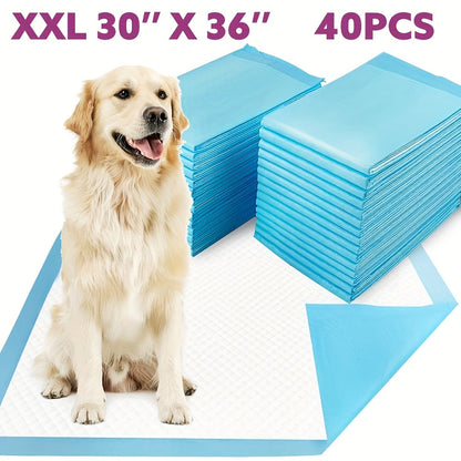 Puppy Pee Pads XXL 30x36 Inch 40 Count – 6-Layer Thickened Heavy Absorbent Disposable Dog Training Pads with Polymer Leak-Proof & Quick-Dry Technology for Dogs, Cats & Rabbits