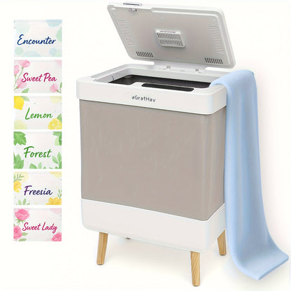 Electric Towel Warmer 35L Large Capacity Foldable Blanket Warmer with Timer & Drying Mode – Fast Heating Towel Bucket for Bathroom, Spa & Salon, Includes 6 Tablets, White