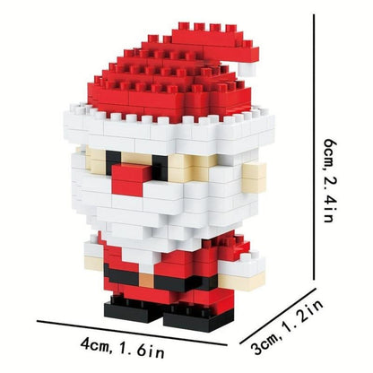 Christmas Building Blocks Party Set 1052 Pieces – 6 Boxes Santa Claus Mini Assembly Toy for Kids, Holiday Surprise Gift Bags for Boys & Girls, Christmas Party Favors & Stocking Stuffers
