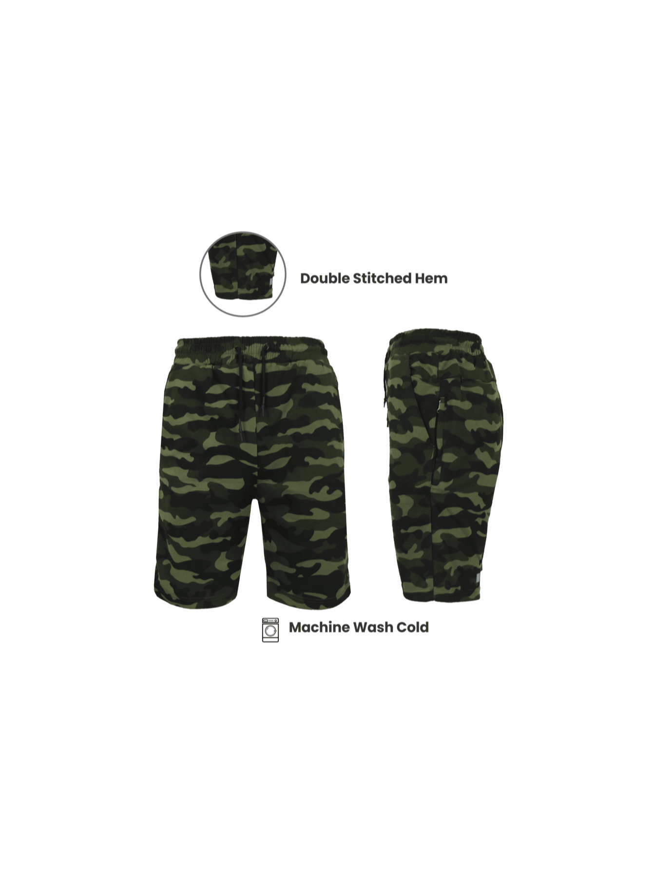 Men's Casual Shorts - Drawstring Waist With Pockets