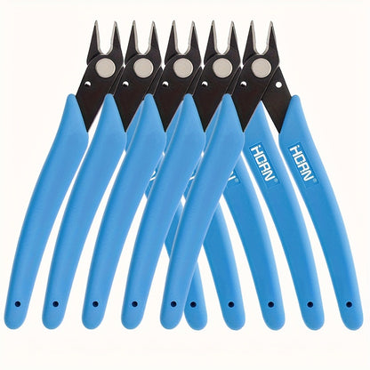 Flush Cut Wire Cutters 5-Inch Precision Micro Nippers – Durable Rust-Resistant Steel, for Electronics Zip Ties Crafts Model Kits PCB Wiring (5pc or 10pc Set)
