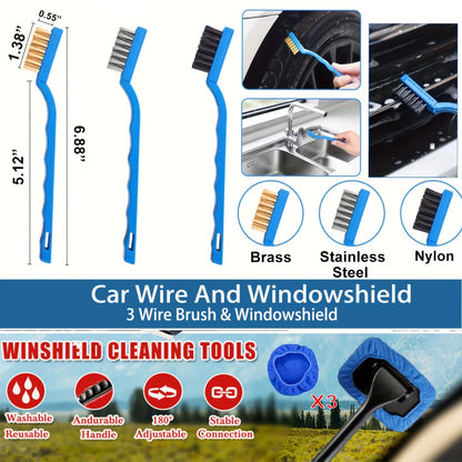 26-Piece Car Detailing Kit – Complete Car Cleaning Brush Set with Drill Brushes, Wheel Brush, Wash Mitt, Cleaning Gel & Squeegee for Interior, Exterior & Wheels