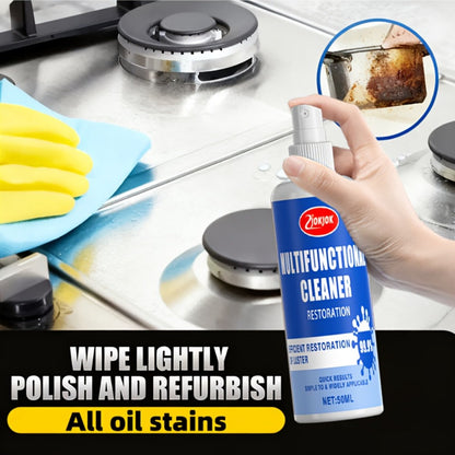 Kitchen Degreaser Spray Heavy Duty Oil Stain Remover Quick-Dissolving Formula for Stove Oven Microwave Cooktop Metal Surfaces Cuts Grease Refurbishes Appliances No Harsh Chemicals Includes Sponge Towel