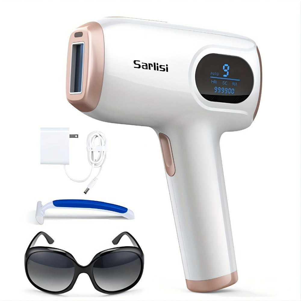 IPL Hair Removal Device 9-Mode Auto Flash for Women & Men – Painless Permanent At-Home Laser Hair Remover for Face Legs Underarms Bikini Line Arms Back Chest Full Body