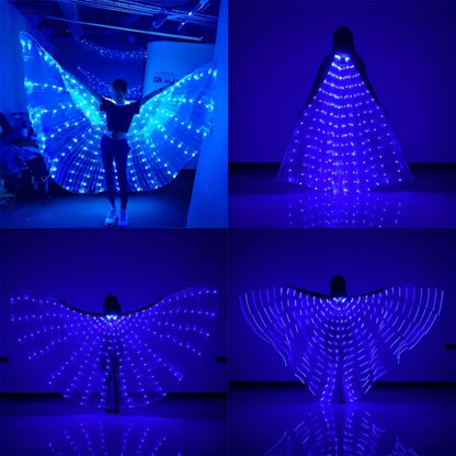 LED Feather Dance Costume Glowing Luminous – Light Up Belly Dance Performance Dress for Women Halloween Christmas Mardi Gras Rave Stage Show White Purple Warm White