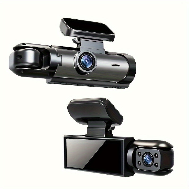 Pomeranian 1080P Dual Camera, Car Dashboard Camera, Front And Interior, Car Camera with Infrared Night Vision, Circular Recording, Wide-angle Car DVR Camera with 3.16-inch IPS Screen, Dual Lens Video Camera, Optional Cardless/64GB Memory Card