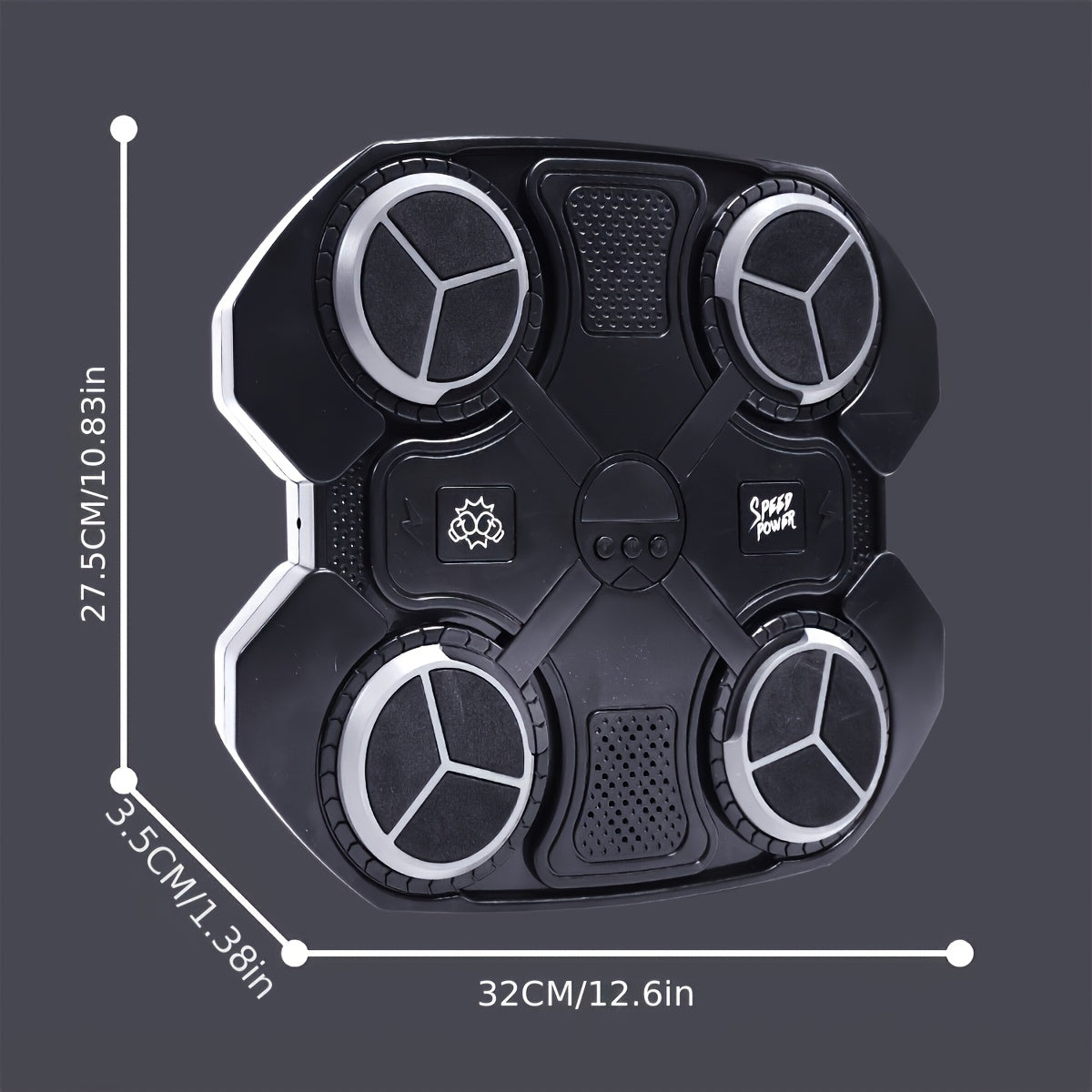 Smart Boxing Reaction Target USB Powered | Sensory Integration Training Pad for Reaction Speed & Rhythm | ABS Plastic Boxing Training Equipment for Kids Adults Ages 3+ Black