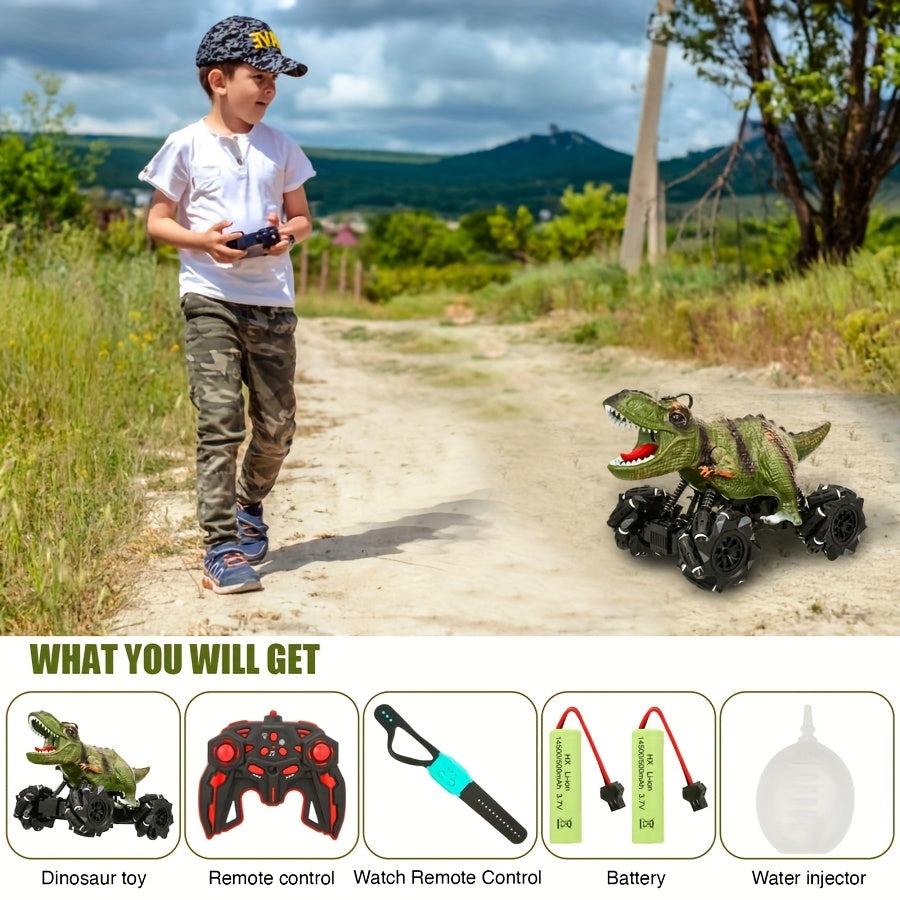 Monster Stunt RC Car with LED Lights Sound & Mist Spray – 360° Drift Remote Control Monster Truck, All-Terrain Indoor Outdoor Toy for Boys Girls Ages 6+, Birthday Christmas Gift