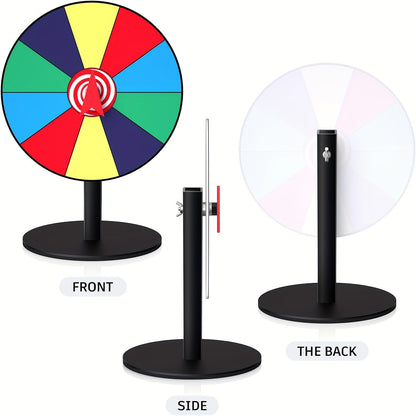 Tabletop Spinner Wheel 10 Slot - 8 Inch Heavy Duty Iron Base Prize Wheel for Carnival Games, Trade Show Spin Wheel, Party Supplies, Lucky Spin Game Wheel