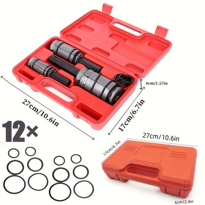 3pcs Exhaust Pipe Expander, Includes 12 Rubber Rings Silencer Expansion Tool Set Suitable for Most Vehicles And Trucks, Without Battery