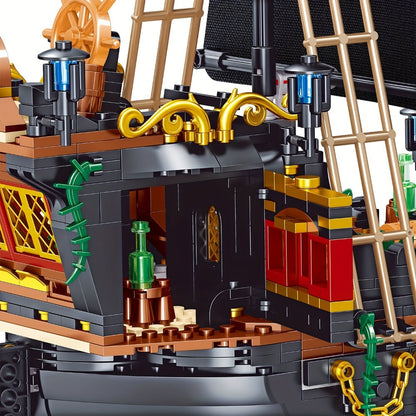 Pirate Ship Building Block Set 1282pcs – Detailed Sailing Vessel Brick Model Kit for Adults Teens, Home Decor Display Collectible STEM Architecture Toy, Unique Birthday Christmas Gift for Ship Enthusiasts