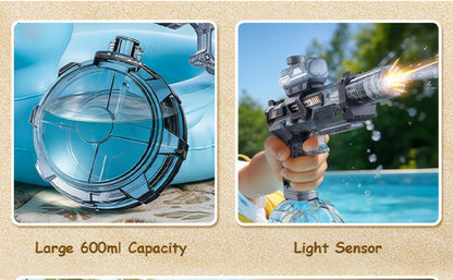 Kids Electric Water Gun with Sound Effects for Ages 3-6 – Automatic High Capacity Squirt Blaster Long Range, Toddler Summer Outdoor Pool Beach Backyard Party Toy, Birthday Gift for Boys Girls, 2-Pack Option