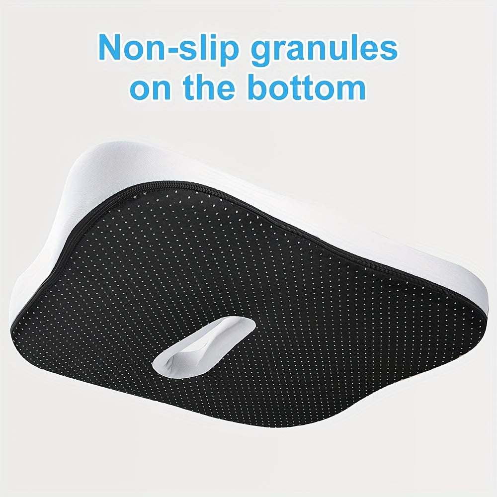 1pc of Ergonomic Memory Foam Cushion for Coccyx Support - Designed for Office Chairs, Washable, And Provides Comfort for Wheelchairs And Car Seats with a Soft Seat Pad