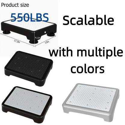 Non-Slip Step Stool Heavy Duty 550LBS Capacity Portable One Step Platform for Elderly Adults - Anti-Slip Rubber Mat Height Adjustable Indoor Outdoor Use Bed Car Door Bathroom Stair