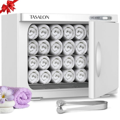 Hot Towel Warmer Cabinet 23L Holds 72 Towels Heats to 158-176°F in 10-15 Min – Professional Salon & Spa Facial Towel Steamer for Esthetician, Massage & Hair Beauty, Black & White