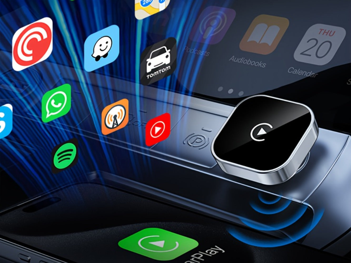 Wireless CarPlay Adapter 2-in-1 for iPhone & Android Auto, Mini USB-C Dongle, Convert Wired to Wireless, Plug & Play, Auto Connect, Low Latency, Dual-Band 2.4G+5G – 2026 Upgraded