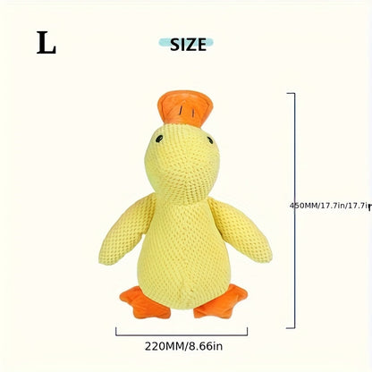 Large Plush Duck Dog Toy with Squeaker - Bite-Resistant Soft Chew Toy for Puppies & Large Breed Dogs, Durable Teething Toy for Golden Retrievers Corgis Pomeranians & All Breeds