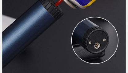 Windproof Turbo Torch Lighter 360 Degree Ignition Metal Jet Flame Lighter with Safety Lock Adjustable Flame for Camping BBQ Outdoor Cooking Butane Gas Not Included
