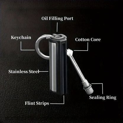 Metal Match Kerosene Lighter 10pcs, Emergency Survival Matches Multi-Functional Keychain Fire Starter for Outdoor Camping Hiking Survival Gear, Windproof Reusable Fire Starting Tools – No Lighter Fuel Included