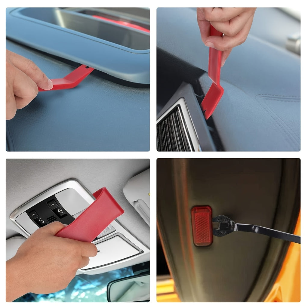 43pcs Set Of Interior Removal Tools, Car Terminal Removal Key Tools, Car Pliers, Audio Removal Tools, Car Interior Repair And Removal Kits, Precision Hook And Pick Sets, Car Film Scrapers, A Good Choice for Daily Use, Birthday Holiday Party Gifts.