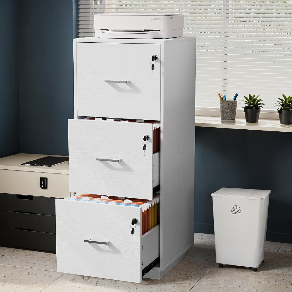 3-Drawer File Cabinet for Organized Everyday Storage in Home Office detail image - detail view 3