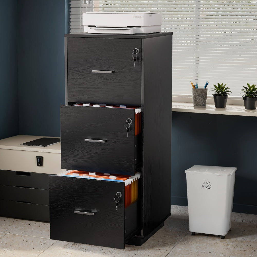 3-Drawer File Cabinet for Organized Everyday Storage in Home Office detail image - detail view 5