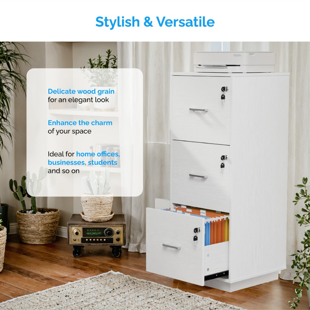 3-Drawer File Cabinet for Organized Everyday Storage in Home Office detail image - detail view 8