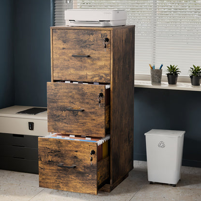 File Cabinet shown in the Rustic Brown option