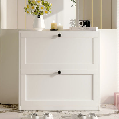3-Drawer Space-Saving Shoe Cabinet, Covered Shoe Storage for Entryway detail image - detail view 11