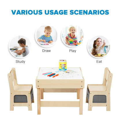 3-in-1 Kids Table And Chair Set with Storage Drawers for Comfortable Everyday Seating detail image - detail view 3