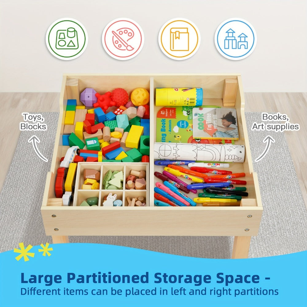 3-in-1 Kids Table And Chair Set with Storage Drawers for Comfortable Everyday Seating detail image - detail view 4