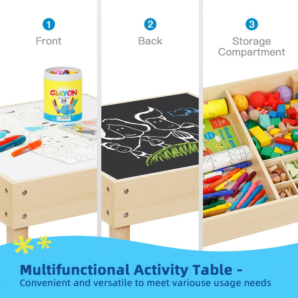 3-in-1 Kids Table And Chair Set with Storage Drawers for Comfortable Everyday Seating detail image - detail view 5