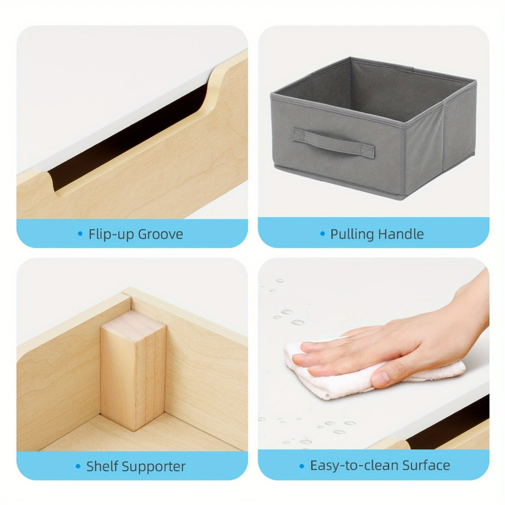 3-in-1 Kids Table And Chair Set with Storage Drawers for Comfortable Everyday Seating detail image - detail view 6