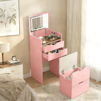 3-in-1 Makeup Vanity Desk, Bedroom Dressing Table for Dressing and Daily Routines detail image - detail view 9