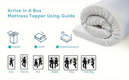 3-Inch Mattress Topper with Memory Foam, Bed Mattress Pad for Bedroom detail image - detail view 13