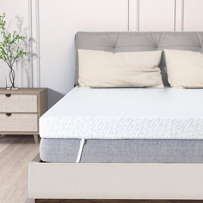 3-Inch Mattress Topper with Memory Foam, Bed Mattress Pad for Bedroom detail image - detail view 6
