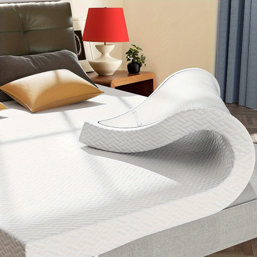 3-Inch Mattress Topper with Memory Foam, Bed Mattress Pad for Bedroom detail image - detail view 9