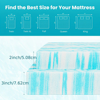 3-Inch Twin Mattress Topper with Memory Foam, Cooling Mattress Topper detail image