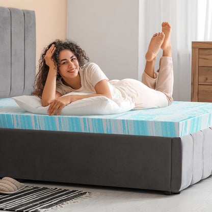3-Inch Twin Mattress Topper with Memory Foam, Cooling Mattress Topper detail image - detail view 4