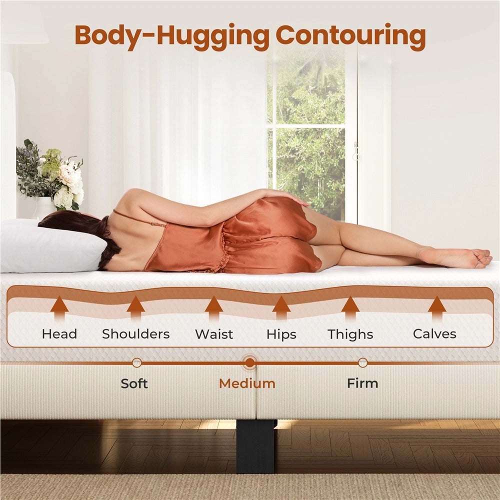 3-Layer Mattress, Medium-Firm Bed Mattress for Bedroom Comfort and Support detail image - detail view 5