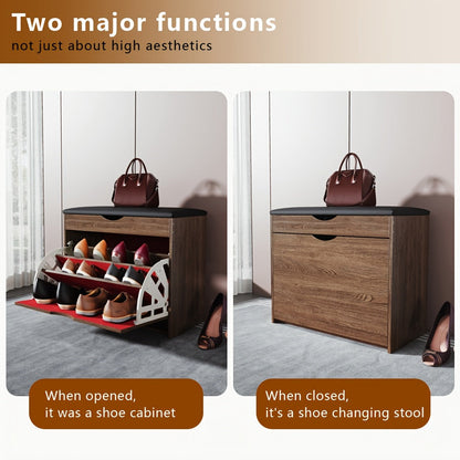 Shoe Cabinet shown in the Brown option