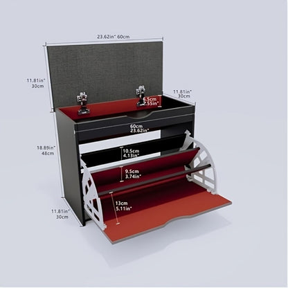 3-Layer Shoe Cabinet with Multiple Color Options, Space-Saving Shoe Cupboard detail image - detail view 3