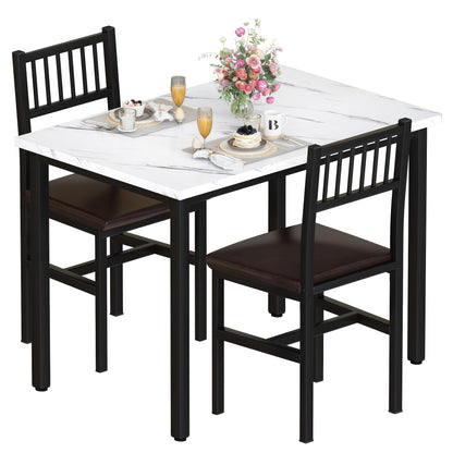 Dining Table Set shown in the Black And White Color option