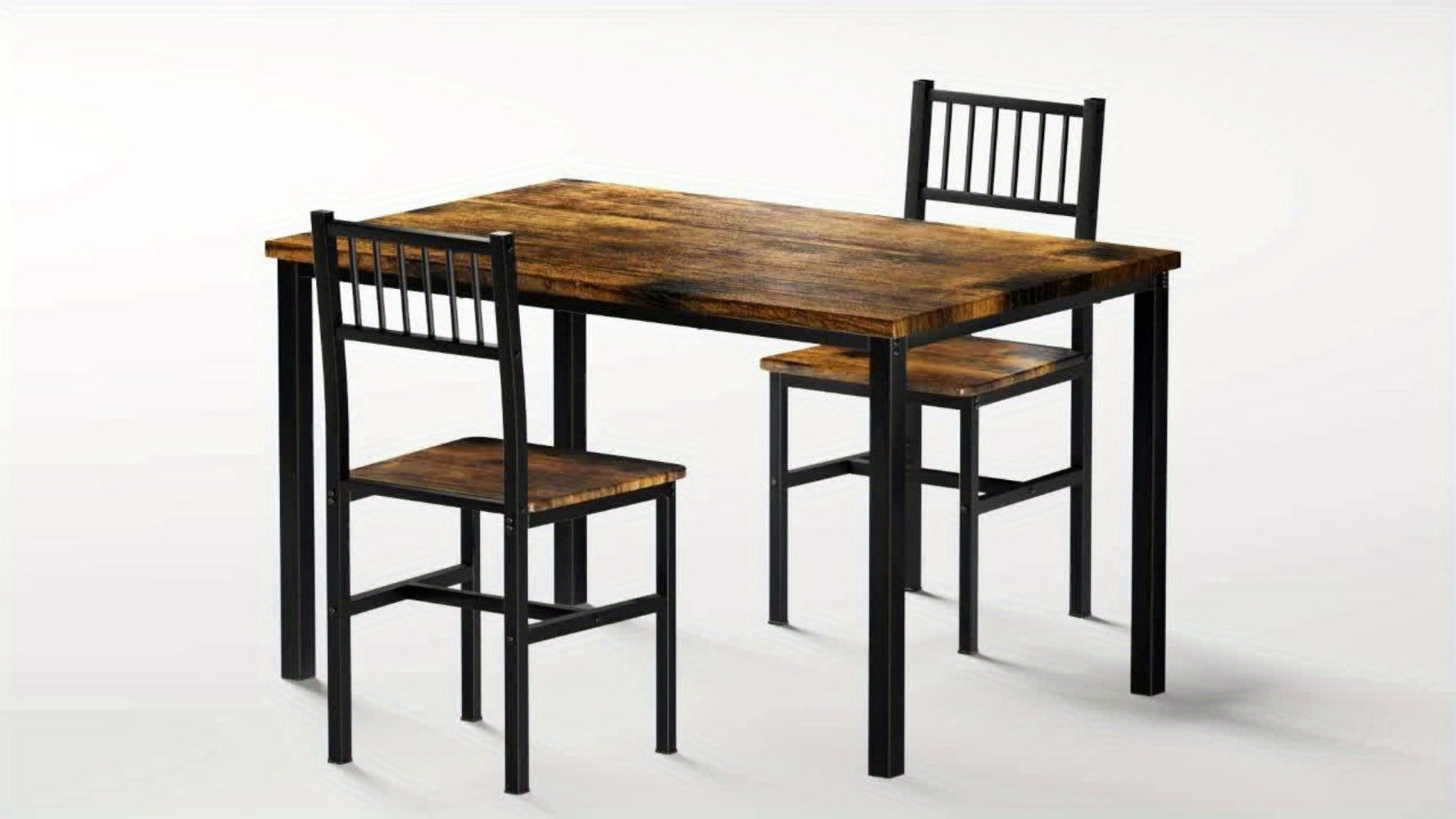 3-Piece Dining Table Set with Two Chairs Included for Work, Display, and Everyday Use detail image - detail view 12